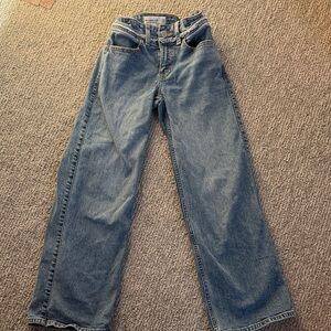 Abercrombie Kids High Rise Wide Leg Jeans